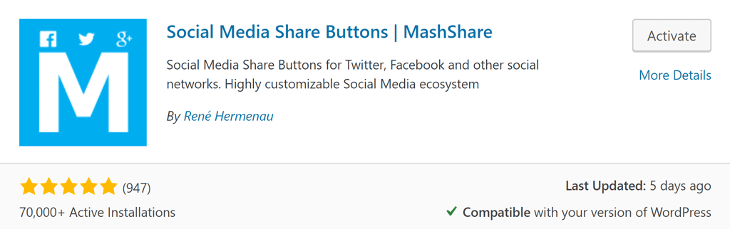 MashShare social plugin