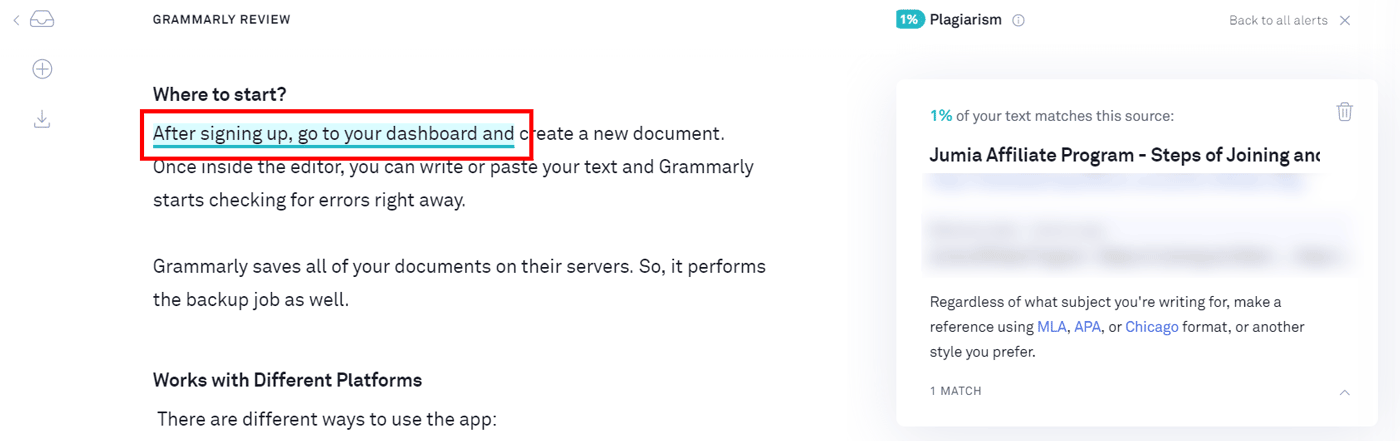 Check Plagiarism with Grammarly