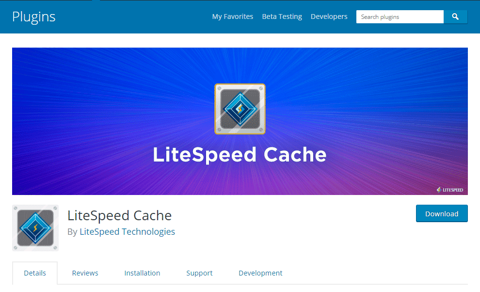LiteSpeed Cache Plugin for WordPress