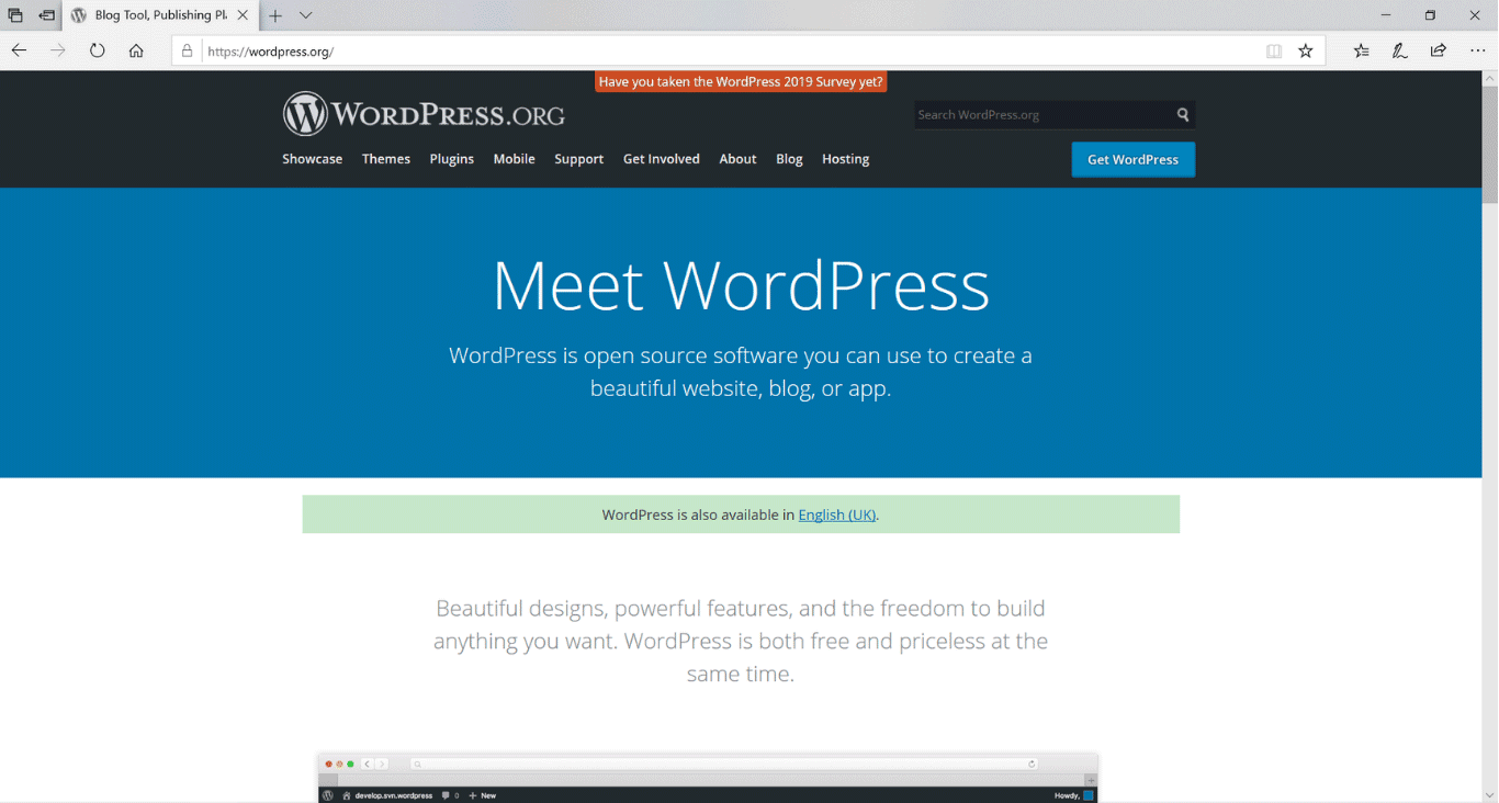 Best blogging platform - WordPress.Org