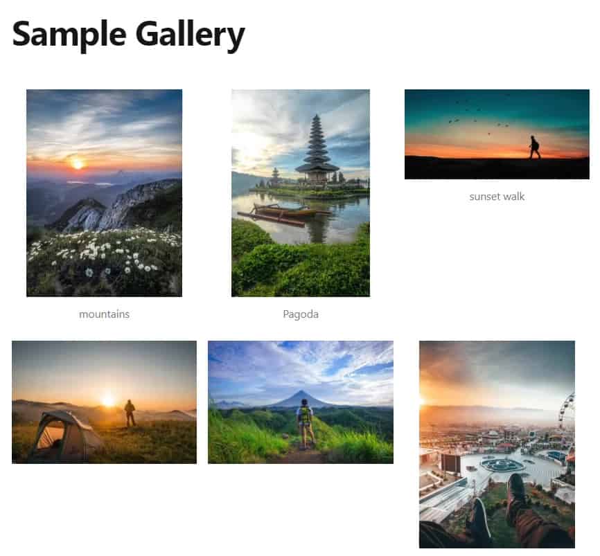 wordpress gallery made with classic editor
