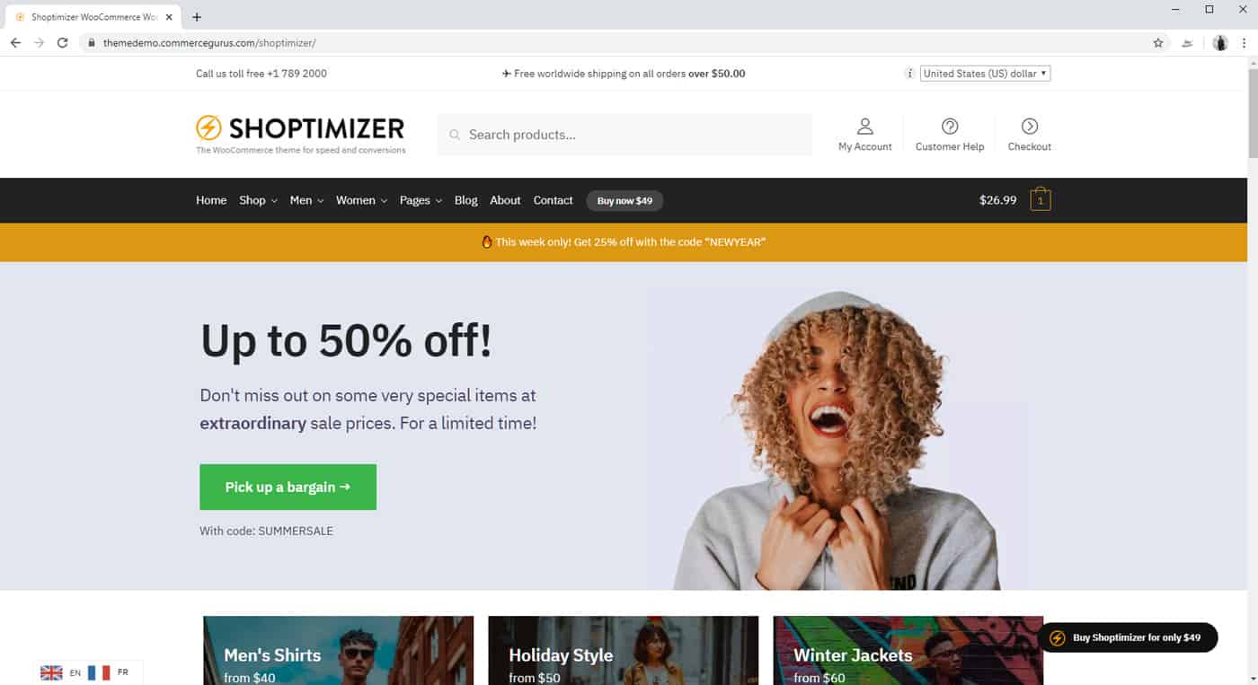 shoptimizer - highly optimized woocommerce theme