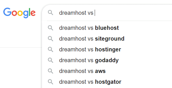 dreamhost competitors