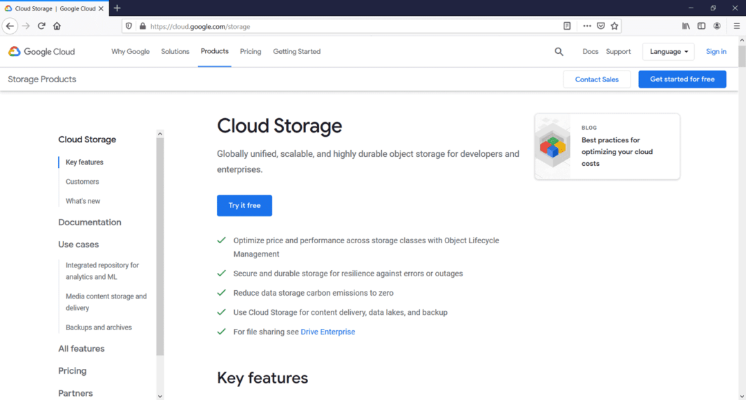 google cloud storage