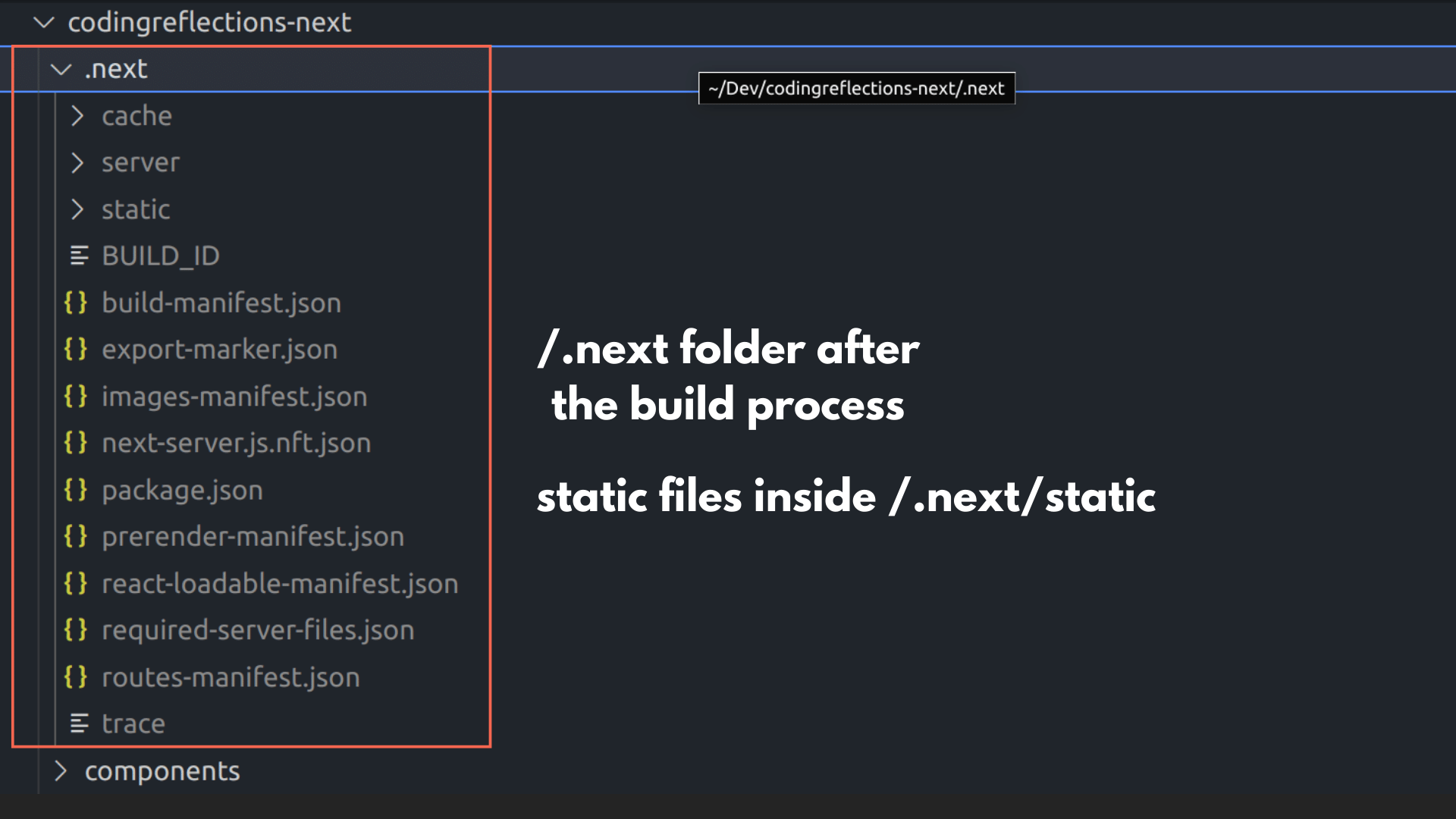build files in Next.js