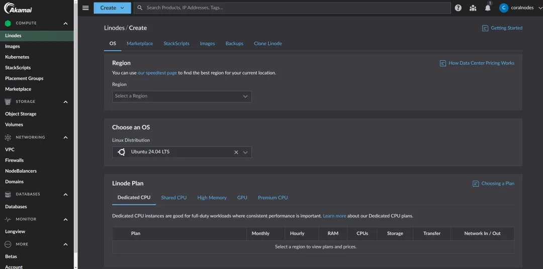 linode interface after acquisition